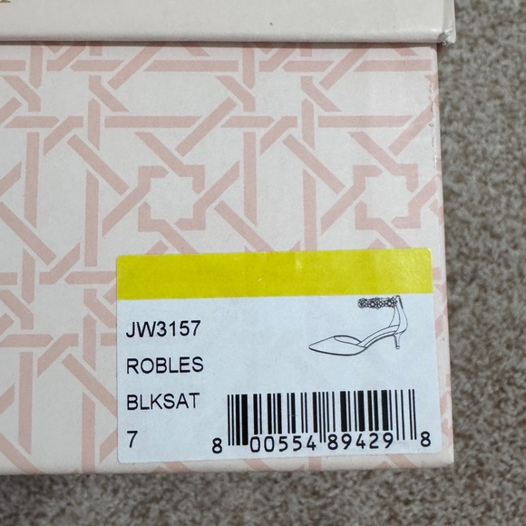 Badgley Mischka Black Heels with Crystal Accents - Picture 4 of 4